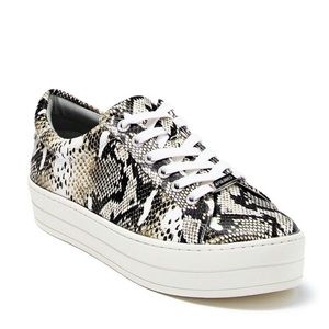 J Slides Snakeskin Platform Sneaker
